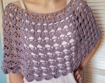 Crochet Lace Wrap, Crochet Wrap, Crochet Lace Poncho, Crochet Pattern, Crochet Summer Pattern, Summer Lace Top, Summer Crochet, Lace Poncho