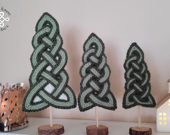Keltisches Tannenbaum-Trio, Häkelanleitung für Weihnachten