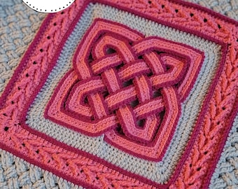 Celtic Knot Baby Blanket, Crochet Baby Blanket, Celtic Baby Blanket, Celtic Blanket, Crochet Blanket, Celtic Knot Square, Baby Blanket