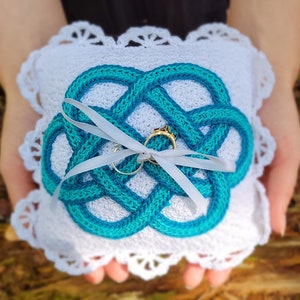 Ring Bearer Pillow, Celtic Pillow, Crochet Wedding, Celtic Ring Bearer Pillow, Irish Wedding, Crochet Pillow, Wedding Gift, Crochet Pattern