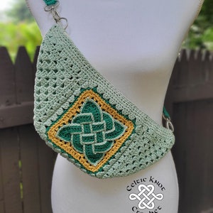 Crochet Crossbody Bag Celtic Bag Crochet Bag Crochet Bum image 1