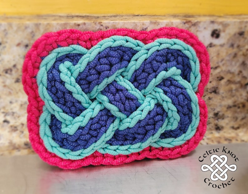 Crochet Scrubbie Scrubbie Pattern Celtic Knot Scrubbie Etsy