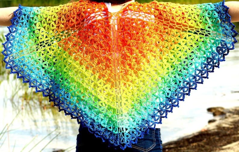 Crochet Shawl, Summer Shawl, Crochet Pattern, Crochet Shawl Pattern, Crochet Wrap, Shawl Crochet Pattern, Shawl Crochet image 4