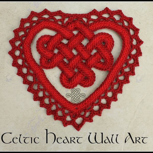 Celtic Heart Wall Art, Crochet pattern, Celtic Decor, Wall Art, Wall Decor, DIY, Irish Decor, Heart