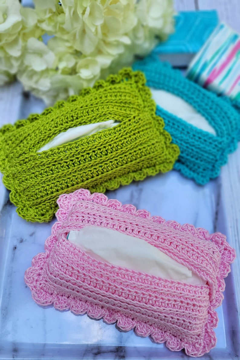 Crochet Cozy, Crochet Holder, Tissue Holder, Travel Tissue Holder, Travel Tissue Cozy, DIY Tissue Holder, Purse accessory, DIY Crochet Gift image 1