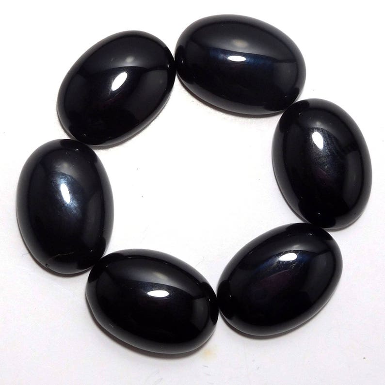 10 pieces lot black onyx cabochon oval shape gemstone cabochon for jewelry