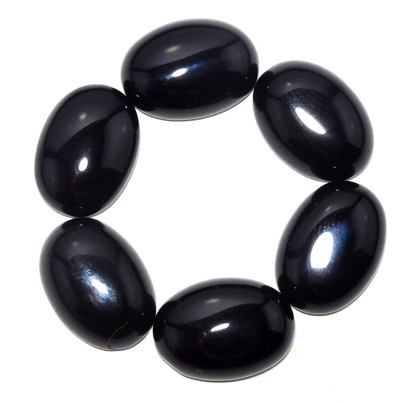 10 pieces lot black onyx cabochon oval shape gemstone cabochon for jewelry
