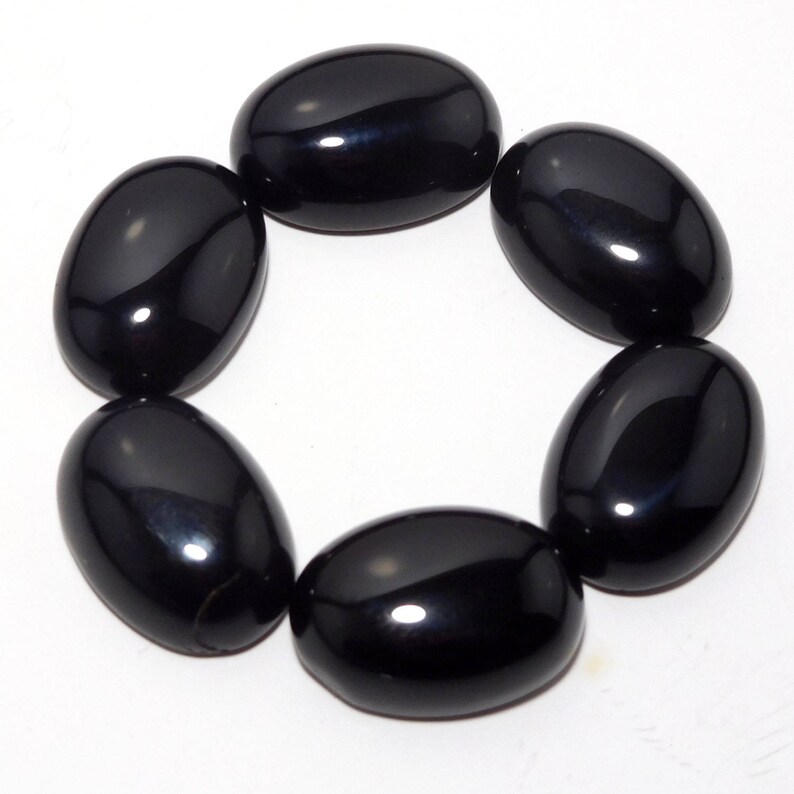 10 pieces lot black onyx cabochon oval shape gemstone cabochon for jewelry