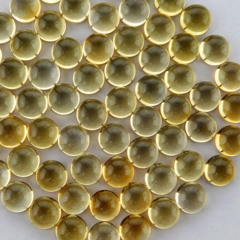 15 pieces lot natural citrine round shape cabochon calibrated loose gemstone