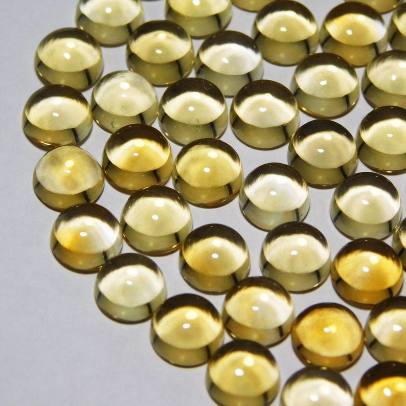 15 pieces lot natural citrine round shape cabochon calibrated loose gemstone