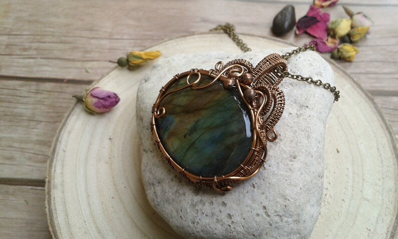 Labradorite Statement Pendant mother/'s day gift labradorite,anniversary gift jewelry gift copper necklace statement necklace crystal