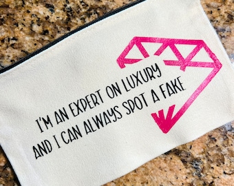 Tan Canvas Zip Pouch - RHOBH/I'm an Expert on Luxury