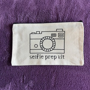 Tan Canvas Zip Pouch - Selfie Prep Kit