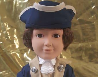 American Revolution doll - HistoryWearz™ refurbished dolls - HistoryWearz Costumes for dolls - Historical doll - Washington - Hamilton