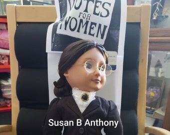 Susan B Anthony doll / HistoryWearz™ refurbished dolls / Womens Suffrage doll / Herstory doll