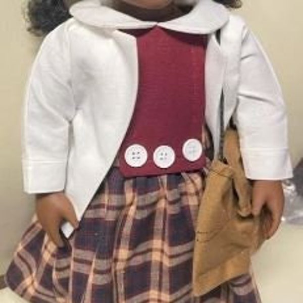 Doll clothes - Ruby Bridges doll clothes - HistoryWearz doll clothes - Black Doll - black doll clothes - Rockwell inspired painting item