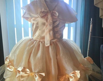 Belle Dress Disney Princess Dress Beauty and the Beast Belle Costume  Yellow Dress Ball gown for toddler, child, girl Princess Costume