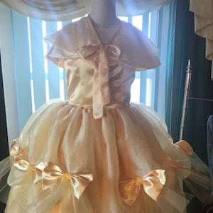 Belle Kleid / Disney Prinzessin Kleid Schönheit und das Tier Belle Kostüm / gelbes Kleid / Ballkleid für Kleinkind, Kind, Mädchen Prinzessin Kostüm