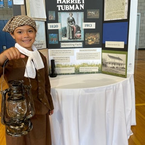 Harriet Tubman costume for girls abolitionist freedom fighter civil war scout Historical Costume wax museum Historywearz costume image 2