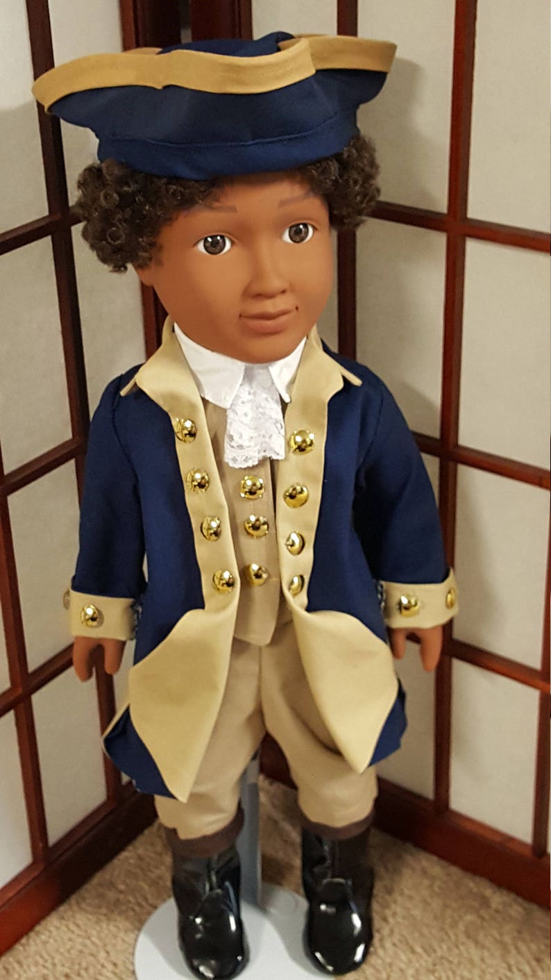 18 doll clothes 18th Century Military uniform George Washington Thomas Jefferson colonial period clothes Historical doll clothes image 2