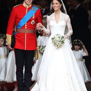 Prince William and Kate Middleton Halloween costume Royals Wedding costume Duke and Duchess Cambridge costume for halloween image 2