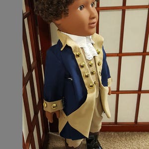 18 doll clothes 18th Century Military uniform George Washington Thomas Jefferson colonial period clothes Historical doll clothes image 3