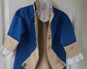 Kids Hamilton Jacket / Alexander Hamilton Jacket / Hamilton costume coat / HistoryWearz™ Costumes  / Historical costume / Colonial Jacket