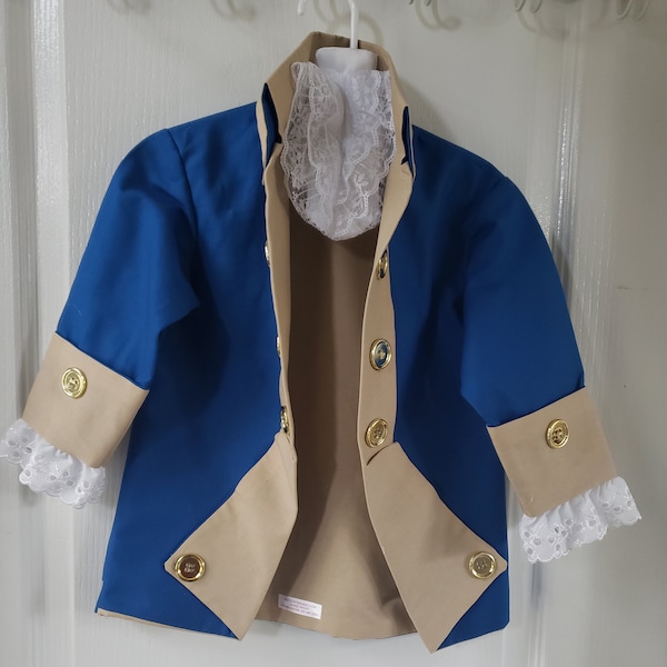 Kids Hamilton Jacket / Alexander Hamilton Jacket / Hamilton costume coat / HistoryWearz™ Costumes  / Historical costume / Colonial Jacket