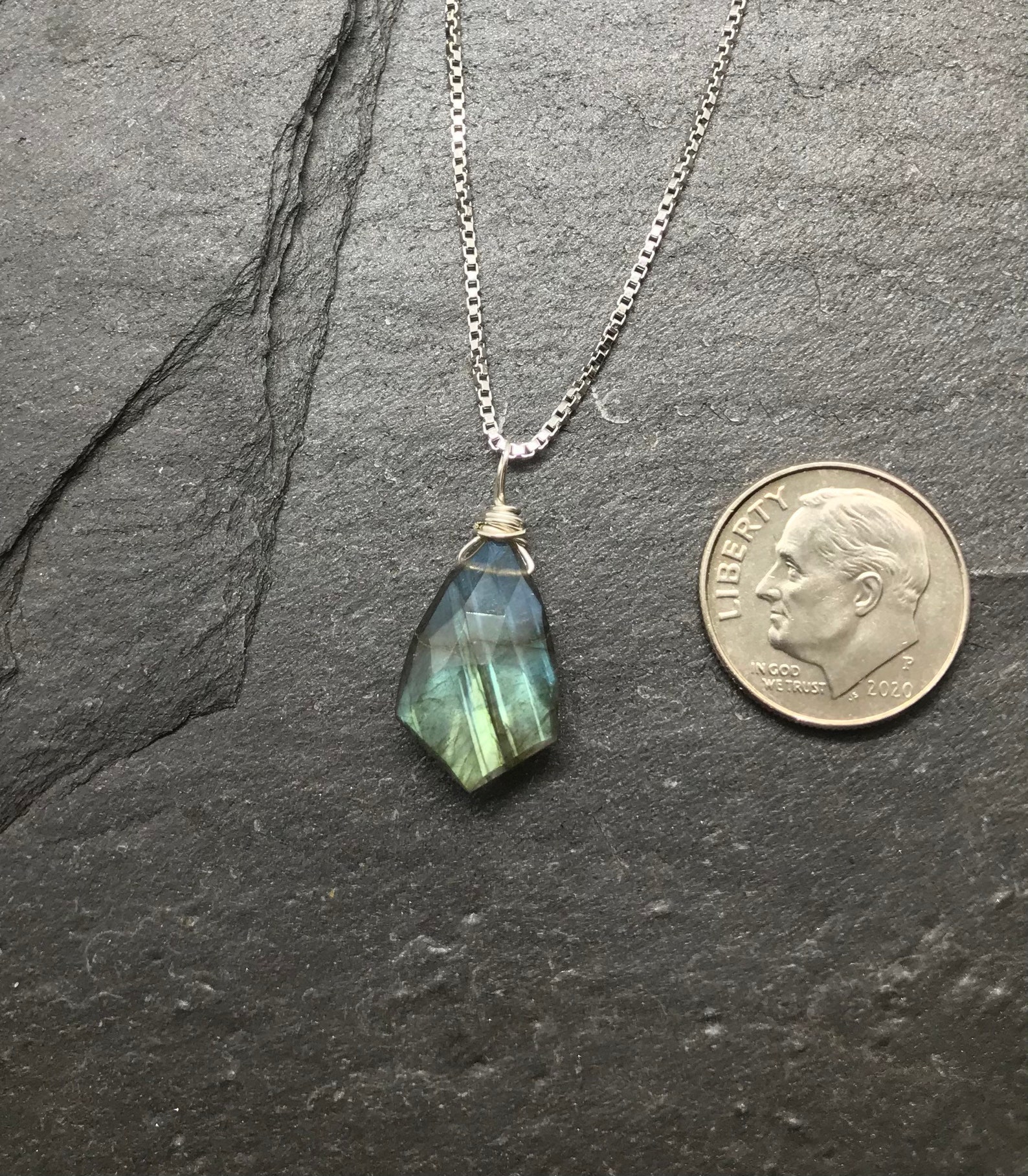 Sterling Silver Crystal Necklace Spiritual Earth Stone Etsy