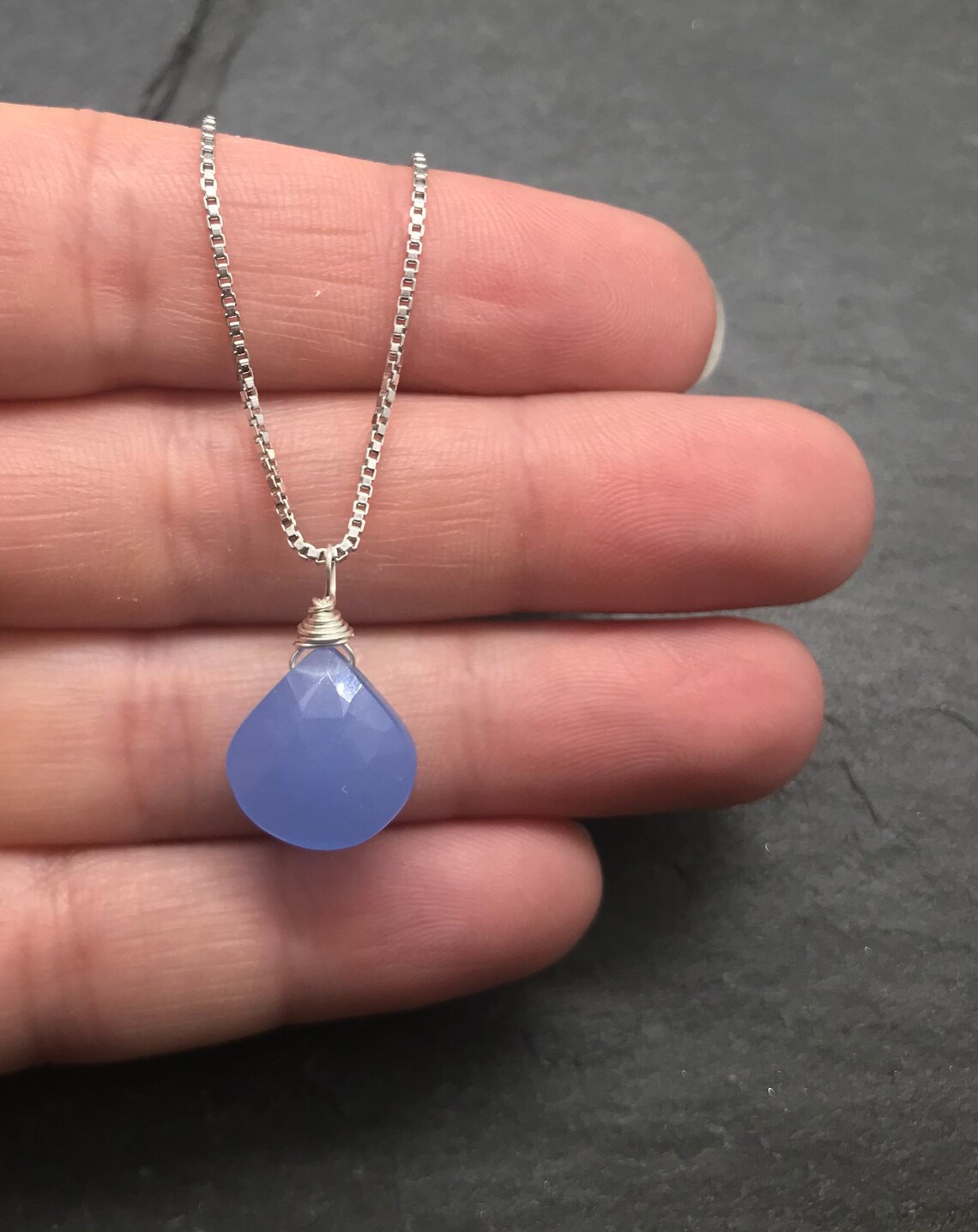 Anxiety Relief Crystal Necklace Calming Grounding Crystal Etsy