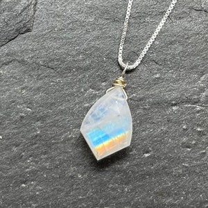 Anxiety Calming Crystal Necklace, Genuine .925 Sterling Silver, Natural Gemstone, Spiritual Healing Gift for Daughter