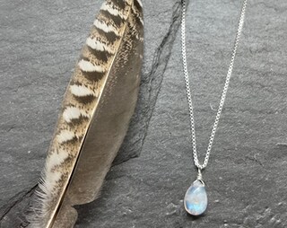 Coppia Di Collane Luna E Stelle In Argento 925 Con Pietra Di Luna - Gioielli Romantici Per Lei E Lui, Regalo San Valentino