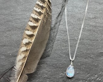 Coppia Di Collane Luna E Stelle In Argento 925 Con Pietra Di Luna - Gioielli Romantici Per Lei E Lui, Regalo San Valentino