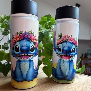Stitch Water Bottle | Disney | Personalised 18oz Stainless Steel Tumbler | Add your name