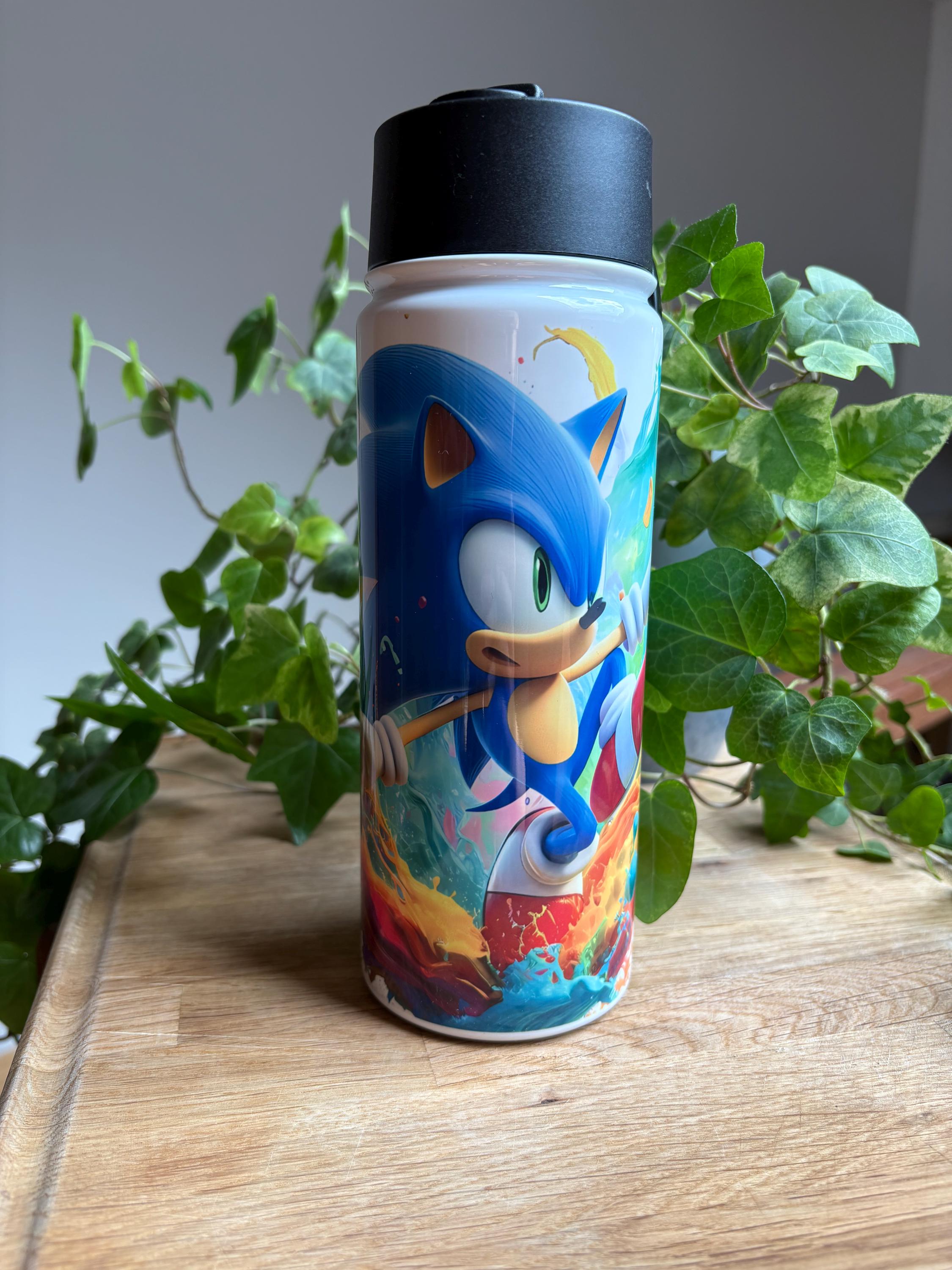 Zak Designs Sonic The Hedgehog Sage - Botella De Agua Para Niños, Para