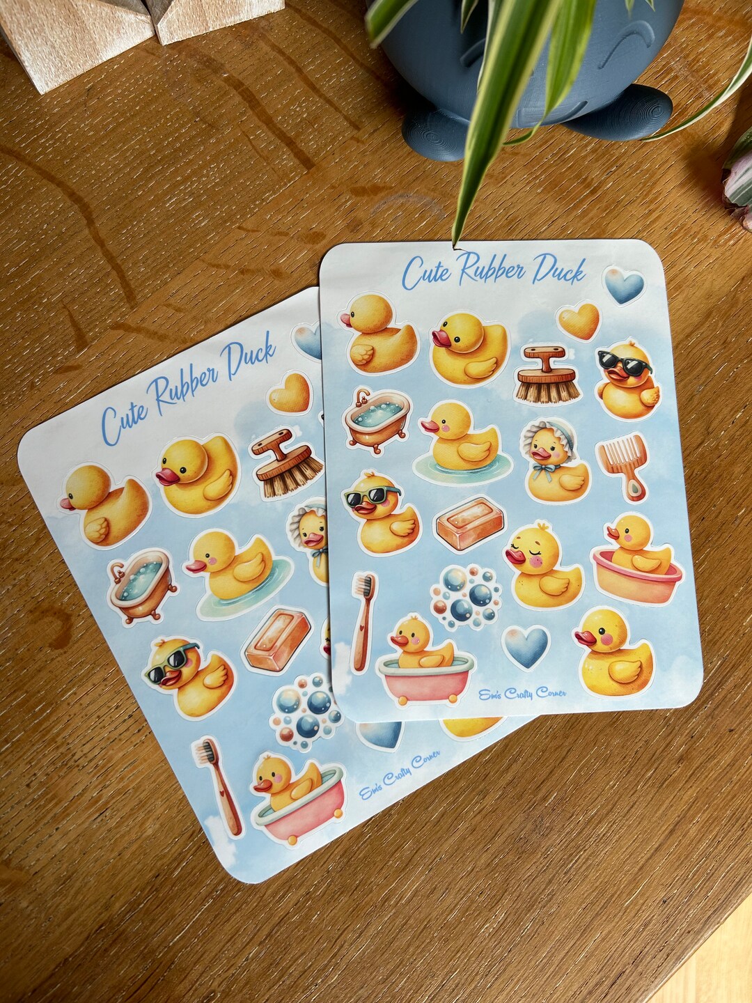 Cute Rubber Duck Sticker Sheet Sticker Sheet Journal Stickers Rubber ...