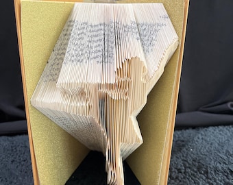 Folded Book Art-Ballerina-Dancer Gift- Gifts for Her-Dance Teacher Gift-Recital Gift