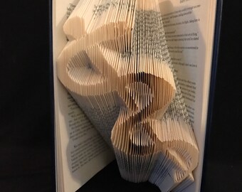 Folded Book Art-Rod of Asclepius-Gift for Health Professional-Doctor Gift-Nurse Gift-Birthday gift