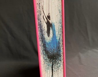 Folded Book Art-fore-edge strip art-dancer-birthday gift for her