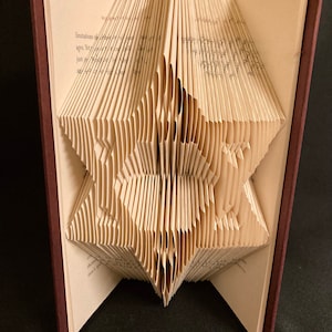 Folded Book Art-Star of David-Bar Mitzvah-Bat Mitzvah-Rosh Hashanah- Jewish Art-Decoration-Passover-Hebrew