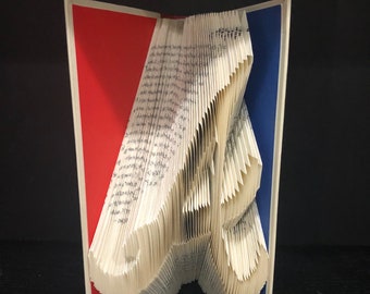 Folded Book Art-Atlanta Braves-Gift for Him-Sports Fan Gift-Unique Gift-Custom Hand Made Art-Home Decor
