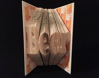 Folded book art-Beer-Gift for him-Unique home made gift-Beer lovers gift-craft beer lovers gift-Bachelor party gift idea