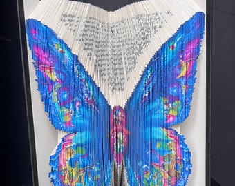 Folded Book Art-fore-edge strip art-Butterfly