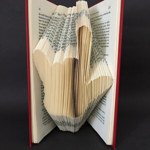Folded Book Art-I Love You Sign Language-Unique Gift-paper Anniversary Gift-Boyfriend Girlfriend -Wedding-Valentine Day-Anniversary
