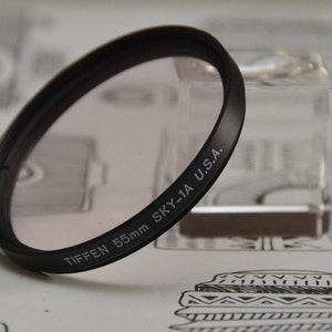 Tiffen 55mm SKY-1A filter for camera lens