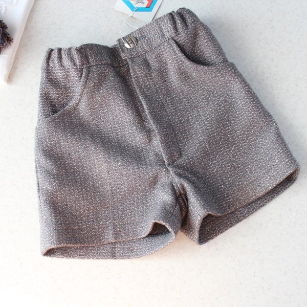 New Vintage Soviet Girls Boys Short wool childrens Clothes light gray shorts unused shorts in English 40's style retro short  USSR 3 4 years
