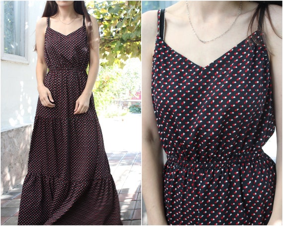 Vintage Spaghetti Strap Sundress S M size summer
