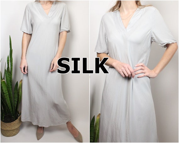 vintage 100% silk slip dress silk underwear S 36 6