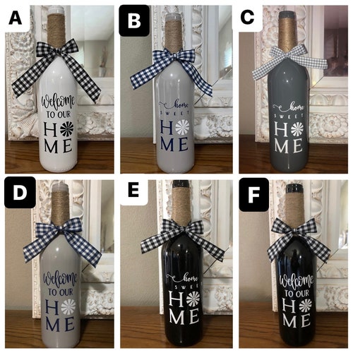 Modern Farmhouse Wine Bottle Decor Etsy