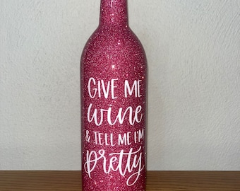 Home Decor | Wine bottle bar decor | Pink decor